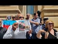 Rza Səfərsoyun məhkəməsindən sonra istefa şüarları, polis müdaxiləsi