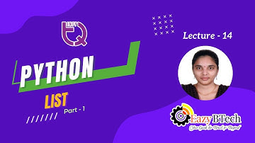 InfyTQ Series from Eazy Btech || Python | List part 1 || Lecture-14