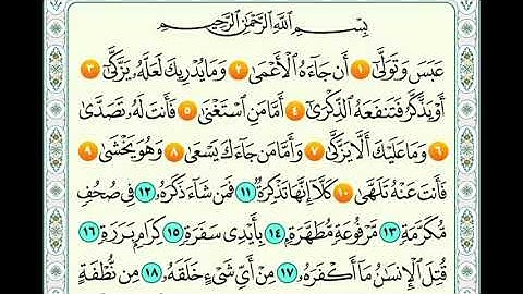 سورة عبس من 1الى 10
