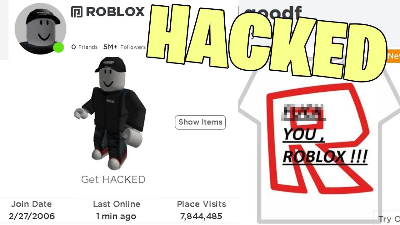 Roblox Got Hacked Official Account Inappropriate T Shirts Youtube - roblox hacked t shirt