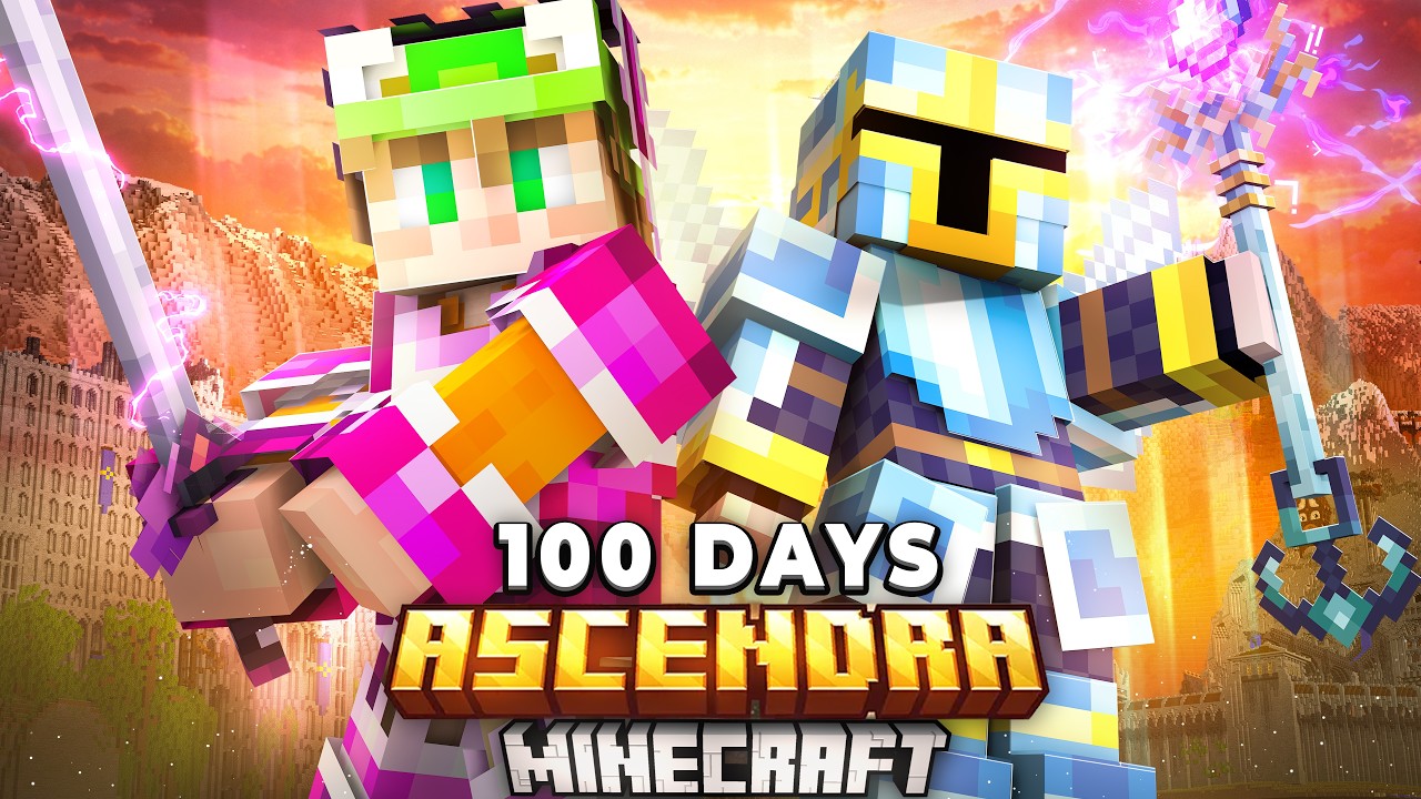We Survived 100 Days of DUO ASCENDRA RPG in Minecraft