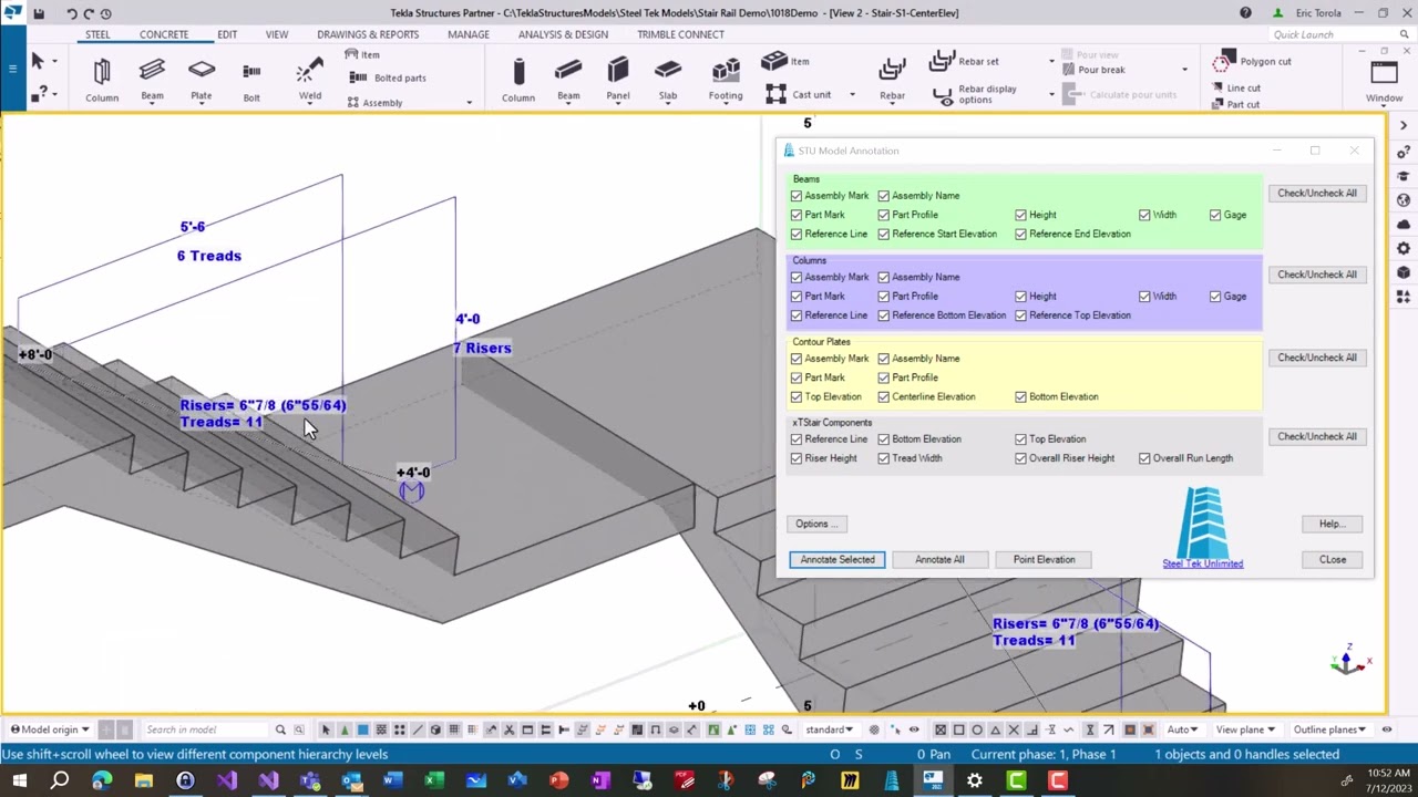 New SteelTek App Demo - Model Annotation
