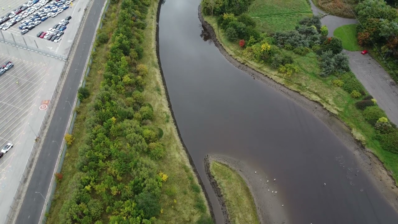 The River Don / St Pauls Church and monastery in Jarrow.