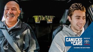 Quinn Hughes and Harold Snepsts  Canucks in Cars