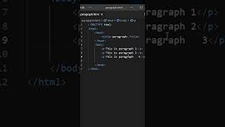 paragraph tag in html |#shorts