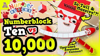 Numberblock 10,000 Massive & Tall vs Ten! Amazing & Craziest Episode Ever!