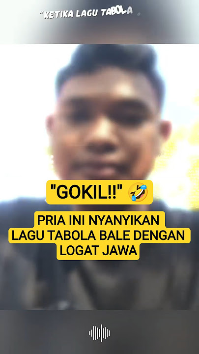 GOKIL! PRIA INI NYANYIKAN LAGU TABOLA BALE DENGAN LOGAT JAWA #shortvideo #viral #musik #tabolabale