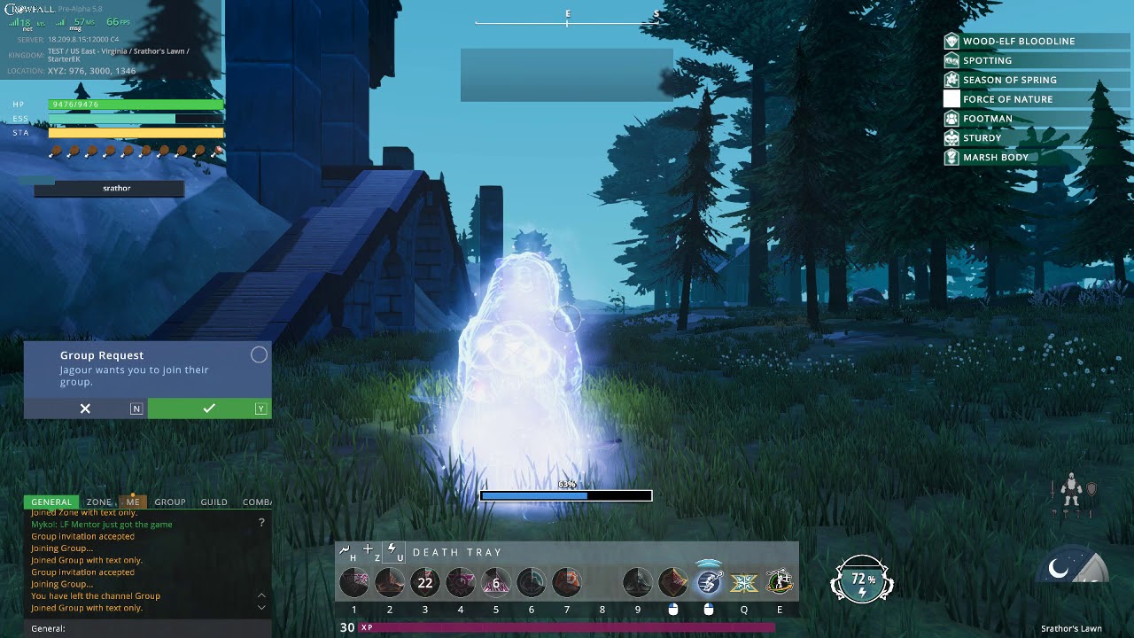 Crowfall Test 5.8 Druid Bugged Balls