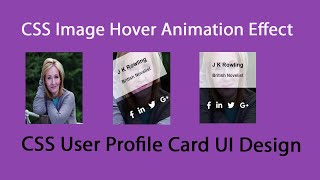 Image Hover Effect CSS3 | CSS User Card UI Design | csPoint