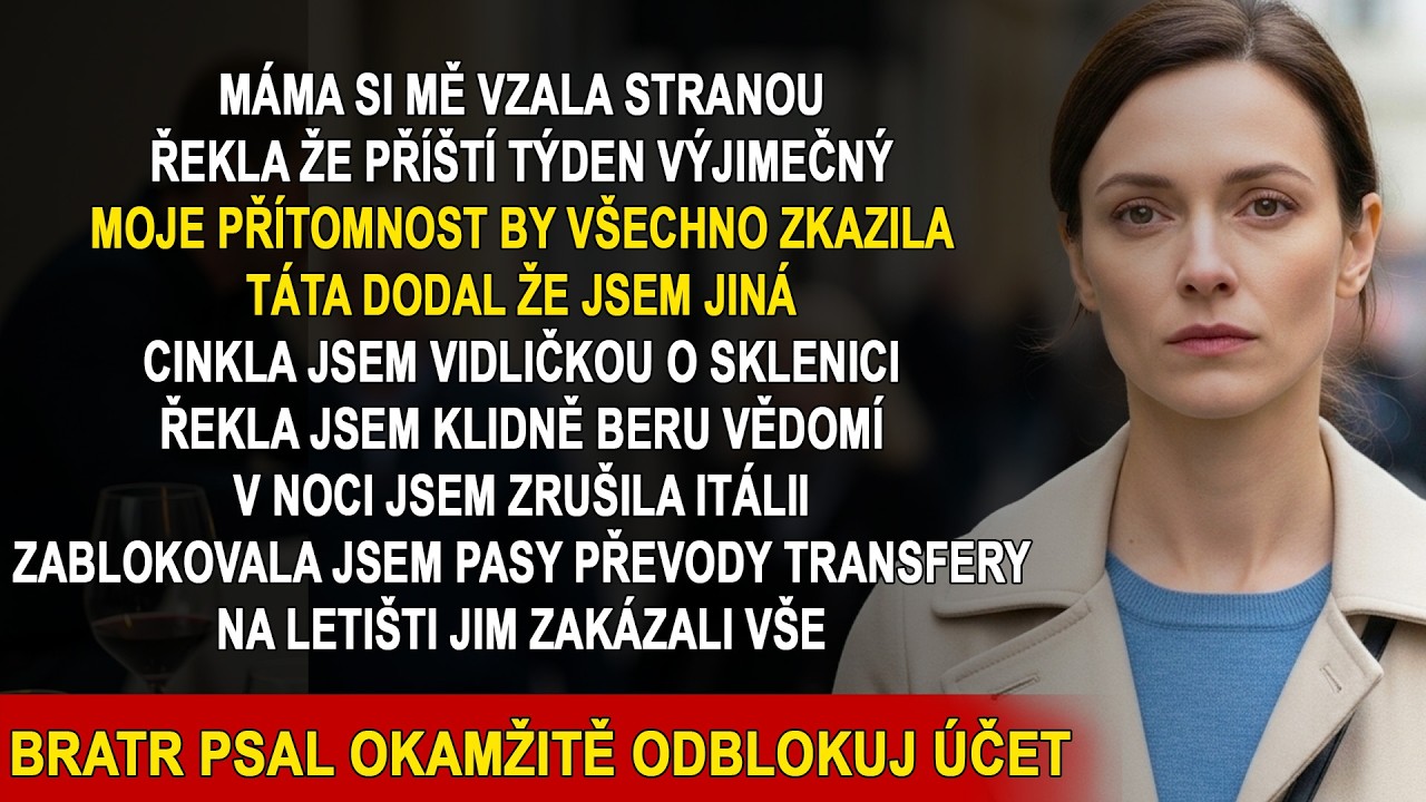 Máma si mě vzala stranou a řekla „Příští týden je prostě… výjimečný  Kdybys tam byla ty, pokazilo by