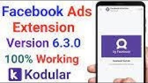 Facebook Ads Extension 6.3 For Kodular  100% Working on  Kodular Facebook Extension