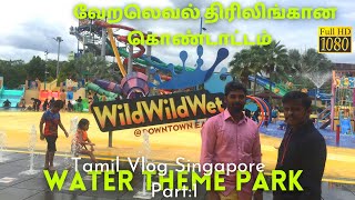 திர்லிங்கான வண்டர்லேண்ட் | Wild wild wet |  Water Theme Park  | Singapore Tamil Vlogs