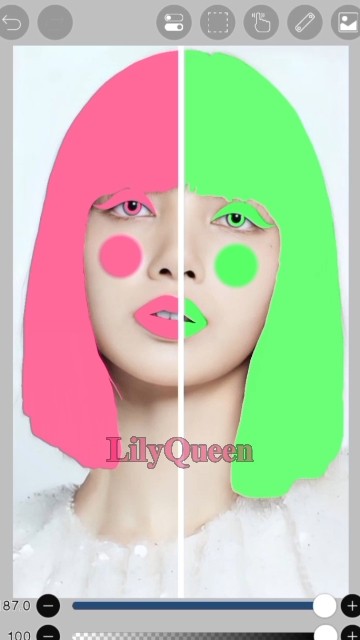 Choose One Green 💚 Or Pink 🩷 Hair On Lisa #blackpink#blackpinkedit# ...