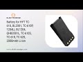 Battery for HYT TC-610, BL2001, TC-610P, 1204Li, BL1204, QHB2001L, TC-610S, TC-618, 2000mAh Li-ion