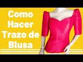 Trazo de Blusa Manga Fruncida