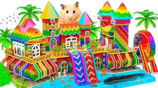 DIY - Create A Stunning Hamster Playground Castle And Double Water Slide - ASMR Satisfying