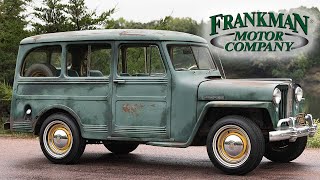 72K Miles  1948 Jeep Willys Station Wagon  Frankman Motors Company  Walk around and Driving Video