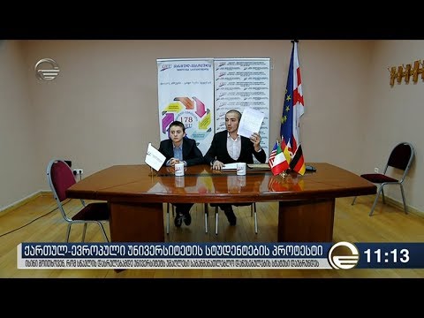 სტუდენტები ქართულ-ევროპული უნივერსიტეტისთვის სტატუსის დროებით დაბრუნებას ითხოვენ