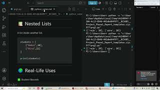nested lists |python|#python