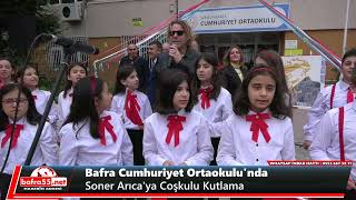 Bafra Cumhuriyet Ortaokulunda Soner Arıcaya Coşkulu Kutlama