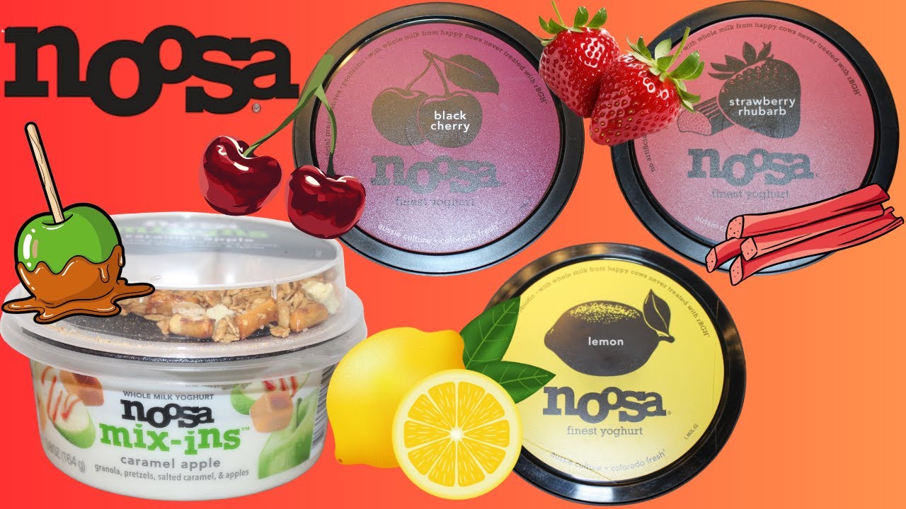 Обзор йогурта Noosa: карамельно-яблочные миксы, чёрная вишня, клубника, ревень и лимон