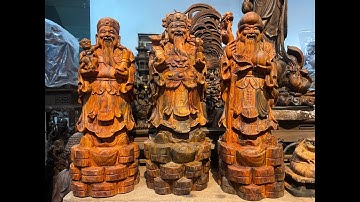 28/11/2025 Tam đa Phúc Lộc Thọ//  Tượng gỗ trắc Thế Quyết 039.620.5625