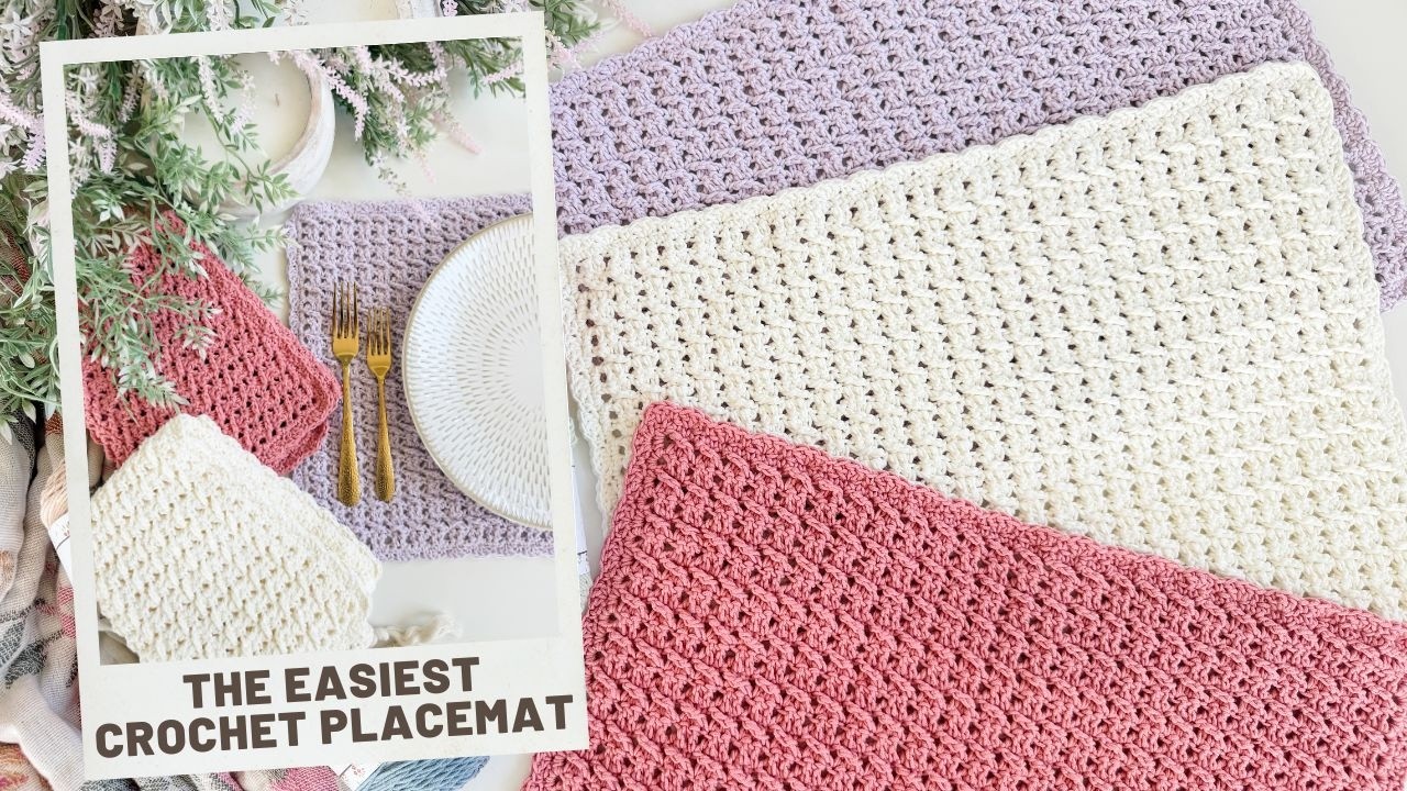 Easy Crochet Placemat Tutorial | Honey Weave Placemat