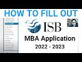 How to fill the isb mba application form  isb application walkthrough and admission tips