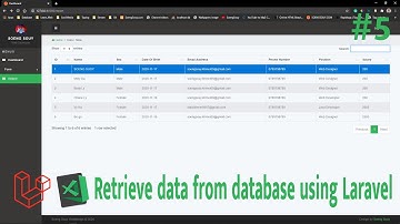 Retrieve data from database using Laravel