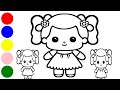 BABY DOLL Drawing handy Tips / How to Draw A Cute Doll / Kids Enjoy Baby Doll Art