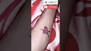 A letter tattoo design 🖌️#shorts #shortvideo #tattoo #abcart #hearttattoo
