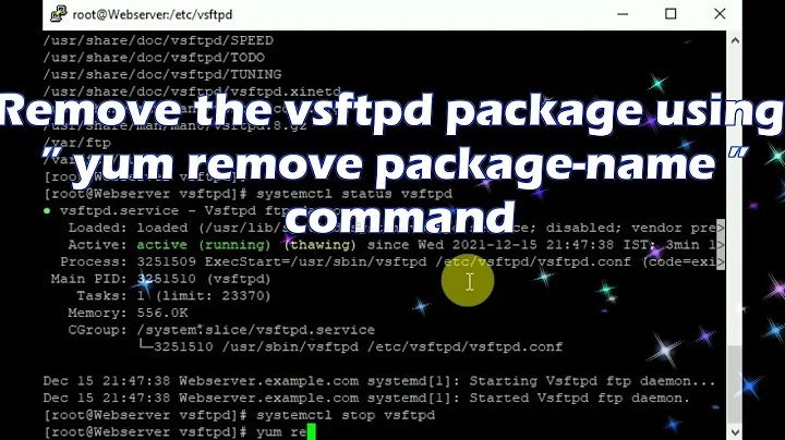 How to check installed packages and remove in linux