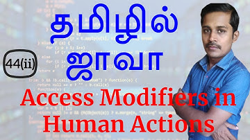 Java in Tamil - Access Specifiers In Human Actions Part II - Java Training in Chennai - Payilagam
