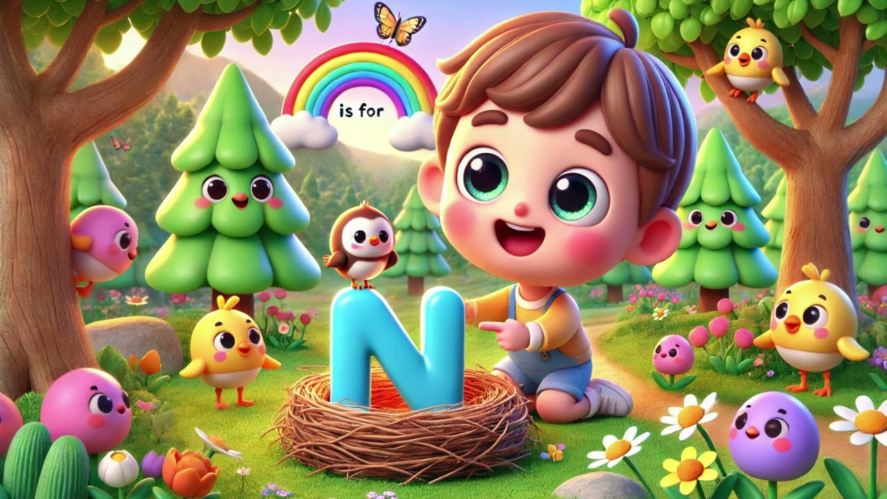 🪺 N Is for Nest – Fun Alphabet Learning Adventure for Kids 🐦🌿✨