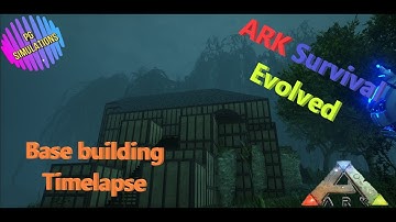 Ark survival Evolved- Base building Timelapse-genesis-the bog-hill top base