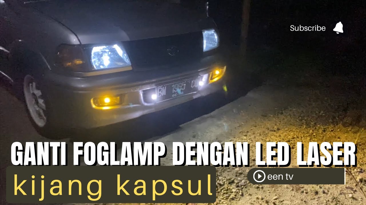 Modif foglamp kijang kapsul dengan led laser D2 // Lampu led D2 murah
