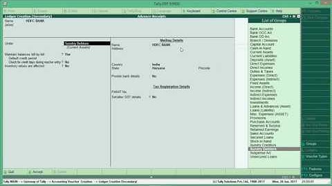 GST On Advance Payment Received From Customer Implement In TALLY ERP9 Release 6 0   YouTube 360p