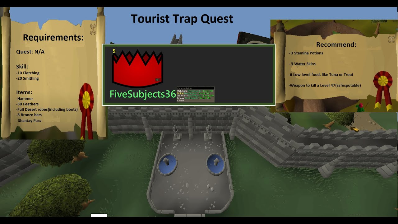 tourist trap rewards osrs