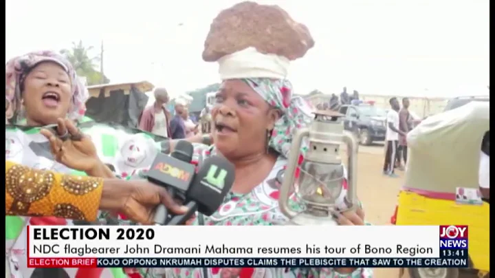 Election 2020: NDC flagbearer John Dramani Mahama resumes his tour of Bono Region (28-9-20)