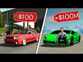 $100 CAR vs $100.000 CAR in Car Parking Multiplayer
