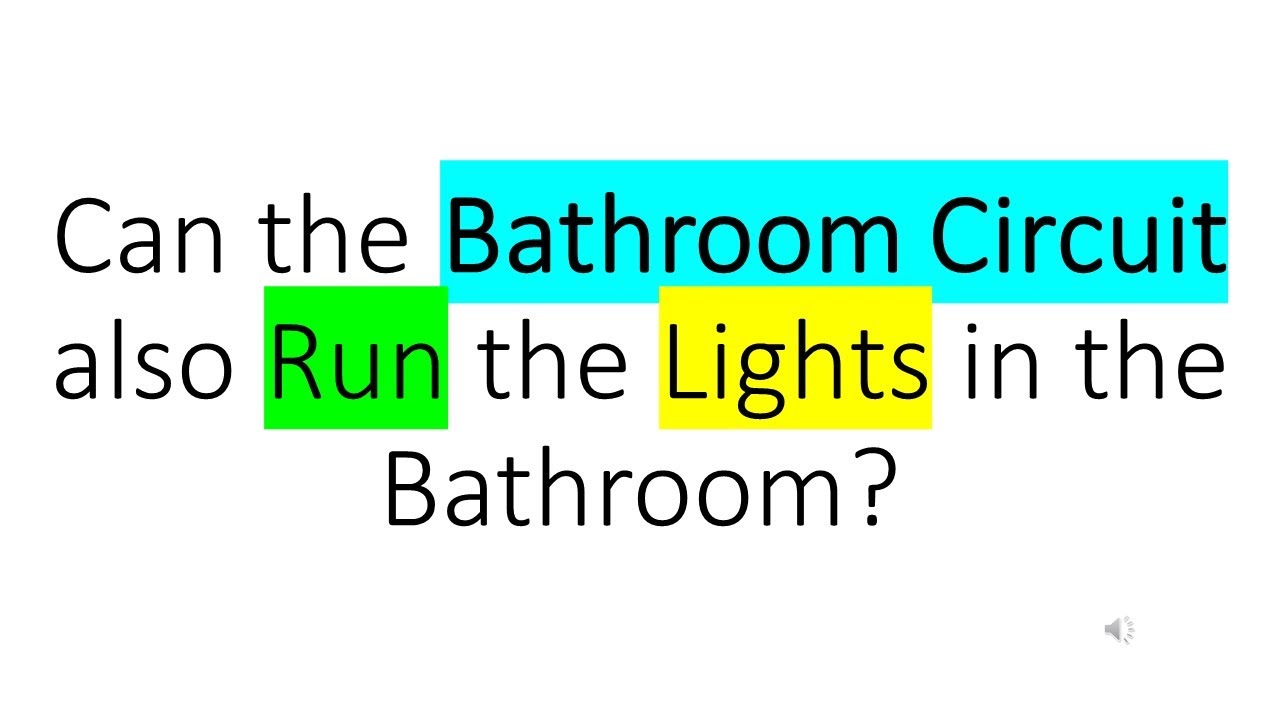 Bathroom Lights off of Bathroom Receptacle? YouTube