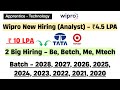 Mass Hiring Freshers | TATA, Wipro | Off campus drives | Jobs | B.tech Msc MCA 2024-26