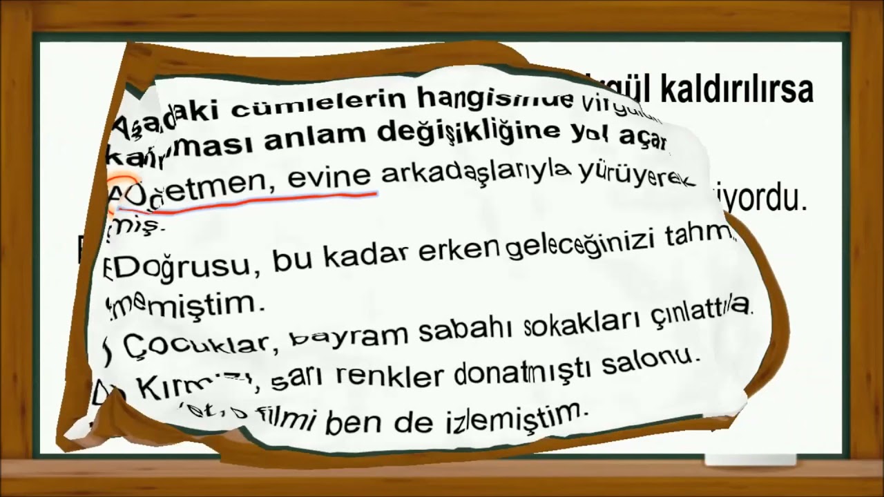 VİRGÜL İŞARETİ İLE İLGİLİ ÖRNEK ÇÖZÜMLÜ SORULAR