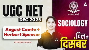 UGC NET Sociology August comte + herbert Spencer  | UGC NET Sociology Classes 2025