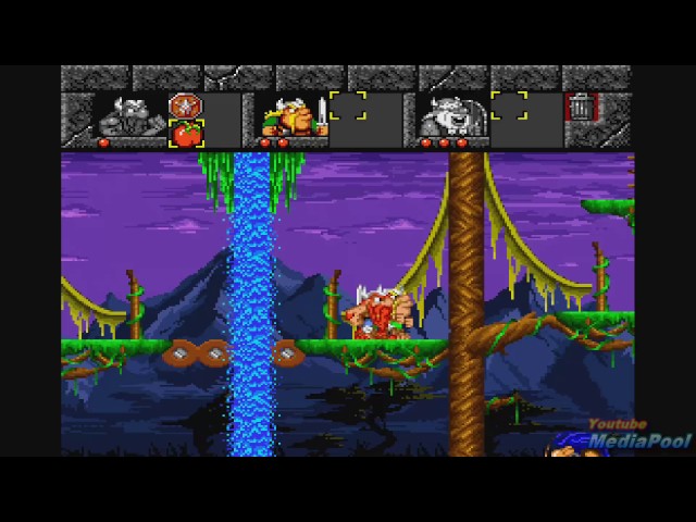 O perdido vikings 1 2 jogo de ação para snes 16 bit retro carrinho