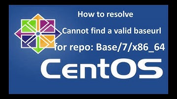 CentOS cannot find a valid baseurl for repo base/7/x86_64