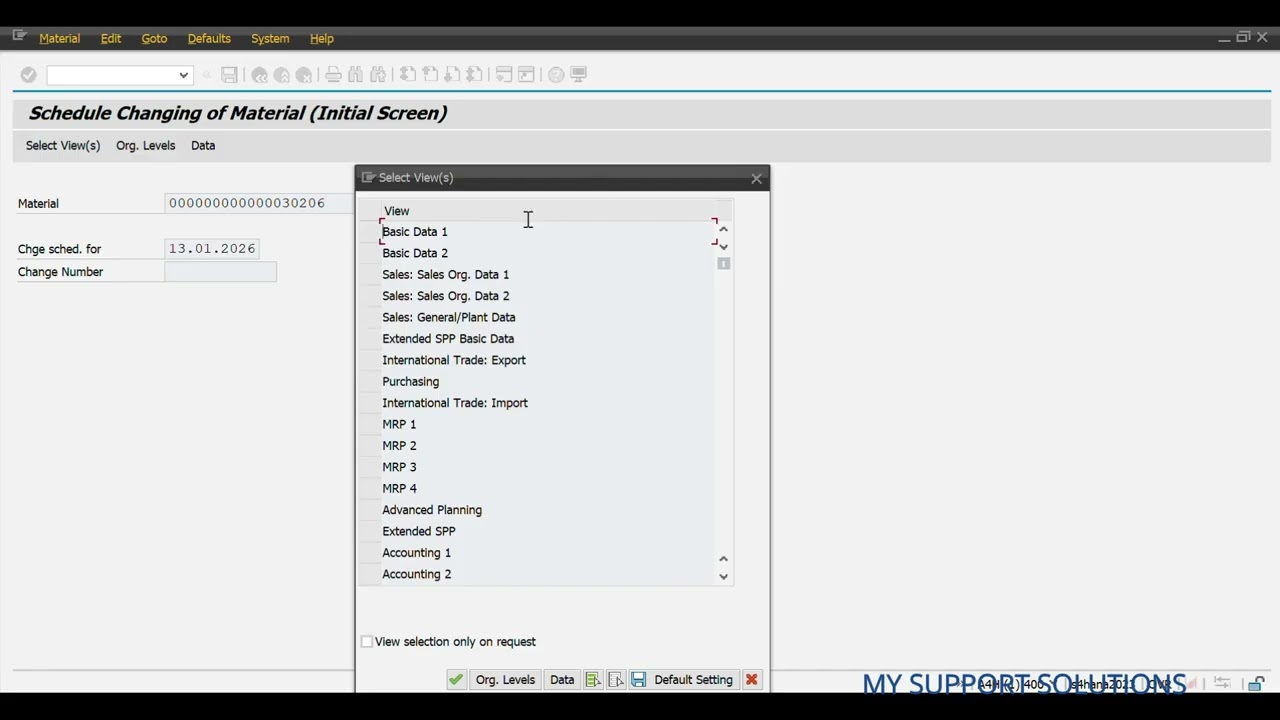 Изменение графика основных данных материалов в SAP | Транзакция SAP MM12 | Транзакция SAP MM13 | ...