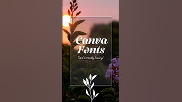 Best Canva Fonts #canva