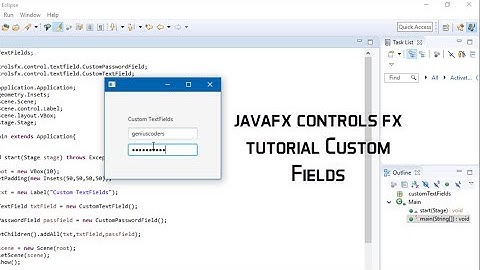 JavaFX ControlsFX tutorial TextFields #2 Custom TextFields (with no nodes)