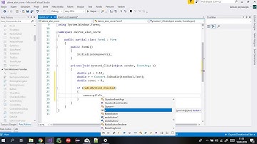 C# Temel Örnekler Serisi 2 (RadioButton Kontrollü Dairenin alanı ve çevresini hesaplama)